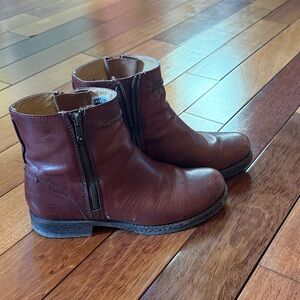 Frye Chestnut Leather Boots